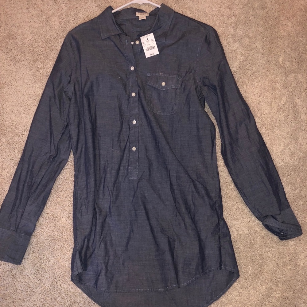 J. Crew women’s denim quarter button down